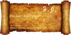 Hajas József névjegykártya